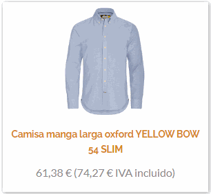 Camisa oxford YELLOW BOW 54