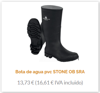 Bota de agua Stone comodidad profesional