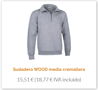 Sudadera WOOD media cremallera