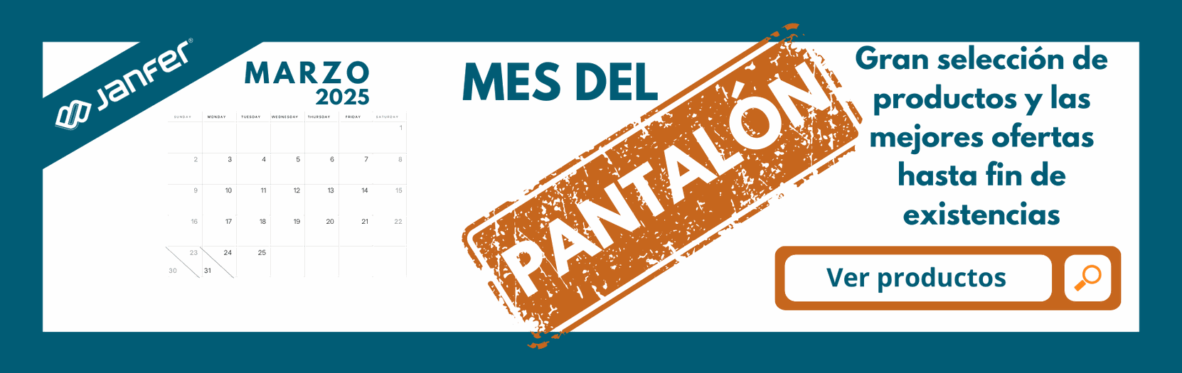 Mes del pantalón de trabajo. Grandes ofertas
