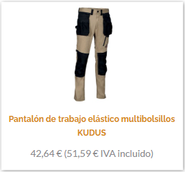Pantalón de trabajo elástico KUDUS