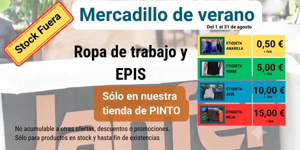 stock fuera ropa de trabajo y epis | Janfer stock fuera ropa de trabajo y epis