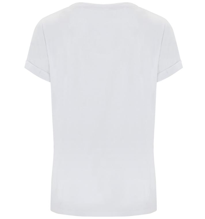 Camiseta de mujer manga corta blanco CIES
