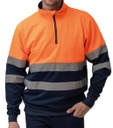 Sudadera LONDON A.V bicolor media cremallera tallas grandes