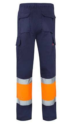 Pantalón alta visibilidad 157 bicolor multibolsillos