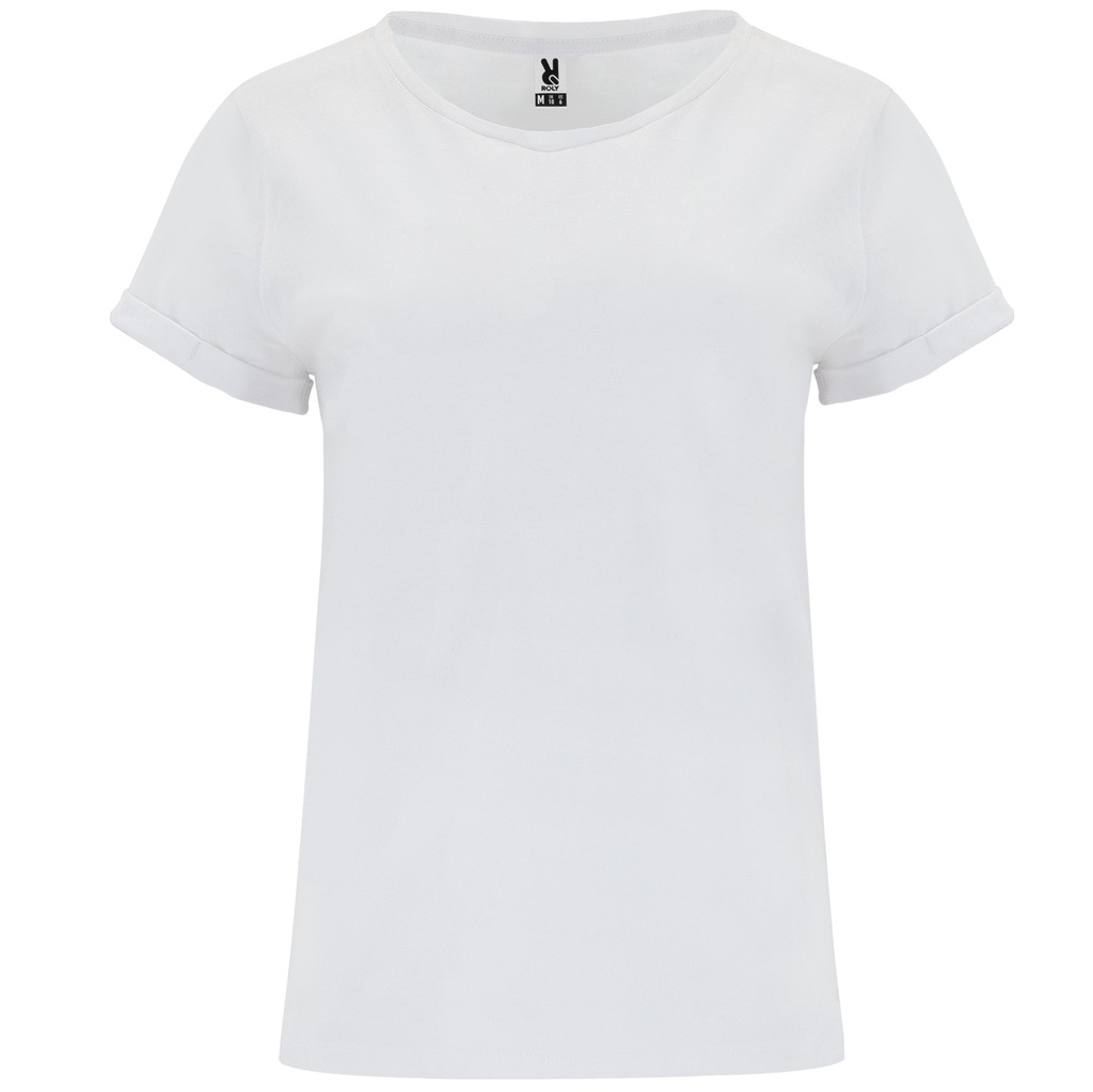 Camiseta de mujer manga corta blanco CIES