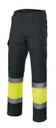 [P157       0/20 S] Pantalón alta visibilidad 157 bicolor multibolsillos (S, Negro/Am.Fluor)