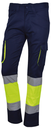 Pantalón alta visibilidad strech forrado MENDOZA (36, Amarillo Fluo-Azul marino)