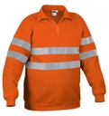 Sudadera alta visibilidad media cremallera ROAD (S, Naranja Fluor)