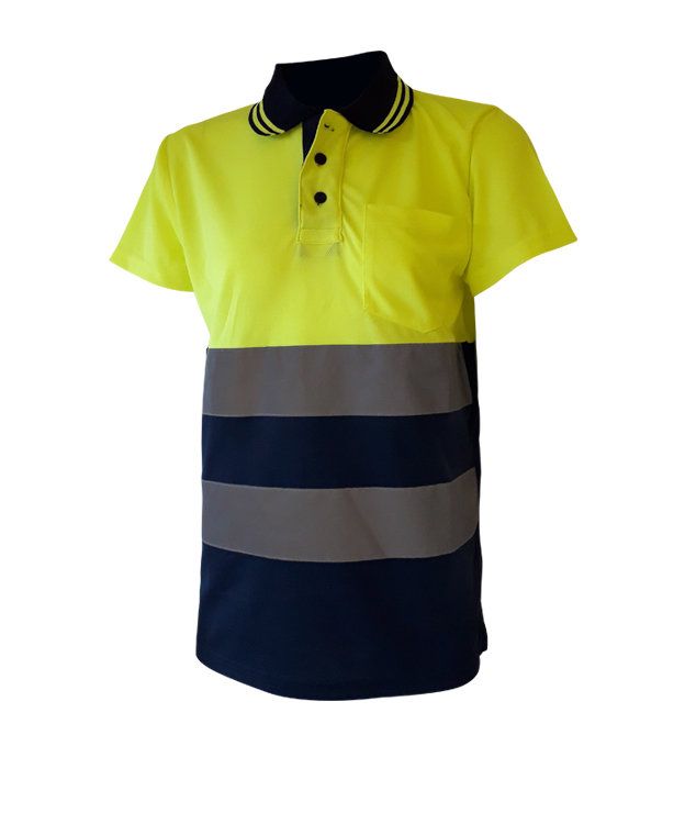Polo alta visibilidad BERLIN manga corta tallas grandes